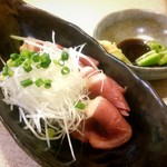 ゆたか - 鴨刺し　白ネギ添え