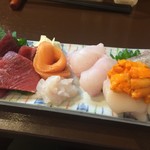 よねさん - ＜2016年7月22日再訪＞刺身盛り合わせ