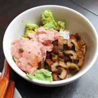 リュクス ダイニング ハプナ - 1607_ﾊﾌﾟﾅ_ﾈｷﾞﾄﾛ丼(穴子とｱﾎﾞｶﾞﾄﾞ、ｼﾗｽ入り)