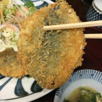 つくし食堂 - アジフライアップ