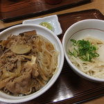 なか卯 - すだちうどんと、和風牛丼のセット