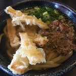 あずみうどん - 肉うどん＋ごぼう！