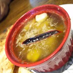 ナポリの食卓 パスタとピッツァ - エビアヒージョ