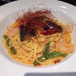ナポリの食卓 パスタとピッツァ - ベーコンと茄子の和風ペペロンチーノ