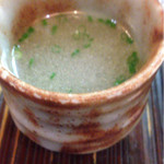 とりかわ 粋恭 - お会計後の鶏スープ