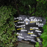 森のおはな - 屋外にひっそり出されているメニュー