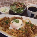 kouenji mai - パスタランチ　mai'ボロネーゼ　半熟たまごのせ