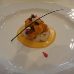 トゥ・ラ・ジョア - 海老芋の釧路産エゾバフンウニ乗せ、能登産練りウニソース（10月の絶品）