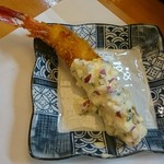 寿司一 - おっきなエビフライ
                                タルタルソースも美味いです(≧∀≦)