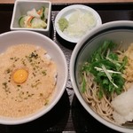 ソバキチ - 山かけトロロ丼セット(冷ぶっかけ蕎麦)