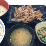 Yoshinoya - 麦とろ牛皿御膳　大盛　