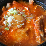 韓国料理 縁 - もつチゲ。