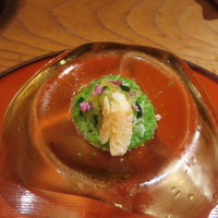 日本料理 徳専 - カニ　ソウメン南瓜　オクラの酢の物
                      
