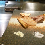 鉄板焼 十河 - ヤングコーン（自家製醤油）