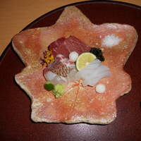 銀座 小十 - マグロ、タイ、イカのお造り