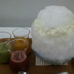 埜庵 - さいか屋オリジナル3色かき氷「彩り」1300円*2016.07