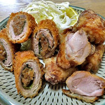 Namba Shokunikuten - なっとうカツ ＆ 若鶏の唐揚げ（２０１６年７月）