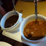 白山文雅 - 辛口ジャワと、チキンカレー。