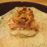 赤坂 詠月 - 焼き雲丹と毛蟹2016.7