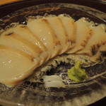 赤坂 詠月 - アワビの刺身、アワビの歯2016.7