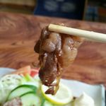 ゆうき - 使用しているのは牛肉バラ肉かな？　柔らかく旨味のある肉なので１１００円でも納得^^