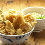 tendommotokame - 脇役天丼セット（天丼✛ミニ麺）