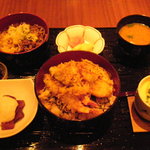 創菜Patio - 天丼と鶏蕎麦セット