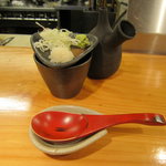 石臼挽き手打 蕎楽亭 - 薬味などのセット