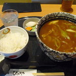 蕎麦 ひのや - 【2010.10　再訪】　カレー南蛮（うどん）980円＋ライス200円