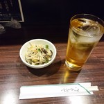 豚太郎 - お通し&ハイッピー