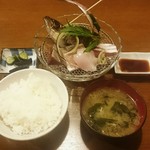 きよ都 - 本日のお刺身盛り合わせとご飯セット