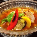 馳走 とし藤 - 【2016.7】冷やしあんかけ素麺