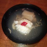 りょうりや 御旅屋 - 白ずいきと鱧のくず煮
