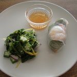 クリヤム - ランチの生春巻と茹で野菜
