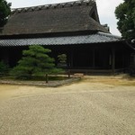 慈光院 - お庭からお抹茶を頂いた書院を眺めて