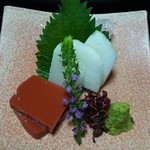 慈光院 - 赤こんにゃくと長いものおさしみ