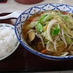 東山 - 野菜ラーメン650円+半ライス170円