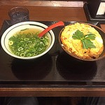 丸亀製麺 - 親子丼単品。スープ代わりの「かけ出汁」はサービス！（2016.Jul)