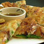 オモニ別邸 松山カルビ - イカゲソチヂミ