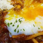 スパゲティ屋くぼやん - 半熟玉子が絡みます　2016.7