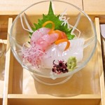 レストラン桜桃 - 甘エビと烏賊