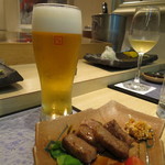 鮨棗 - ビール(2016年7月)