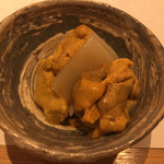 鮓 きずな - 201607再訪 淡路島 由良と長崎 壱岐 赤雲丹 間に剣先イカを挟んで