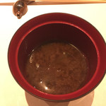 鮓 きずな - 201607再訪 三重県あおさ海苔の赤出汁