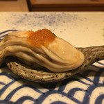 鮓 きずな - 201607再訪 仙鳳趾 牡蠣昆布蒸し にぎり