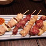 くいもの屋 北彩亭 - あまかせ串盛（五本）840円