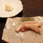 虎白 - 鱧子生と鱧すなずりの素揚げ(2016/7)