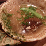 虎白 - 鼈と原木椎茸、スナップエンドウ(2016/7)