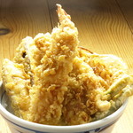tendommotokame - 海老鶏天丼