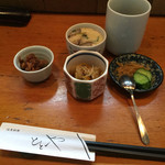 活魚料理ととや - 定食の小鉢、茶碗蒸し